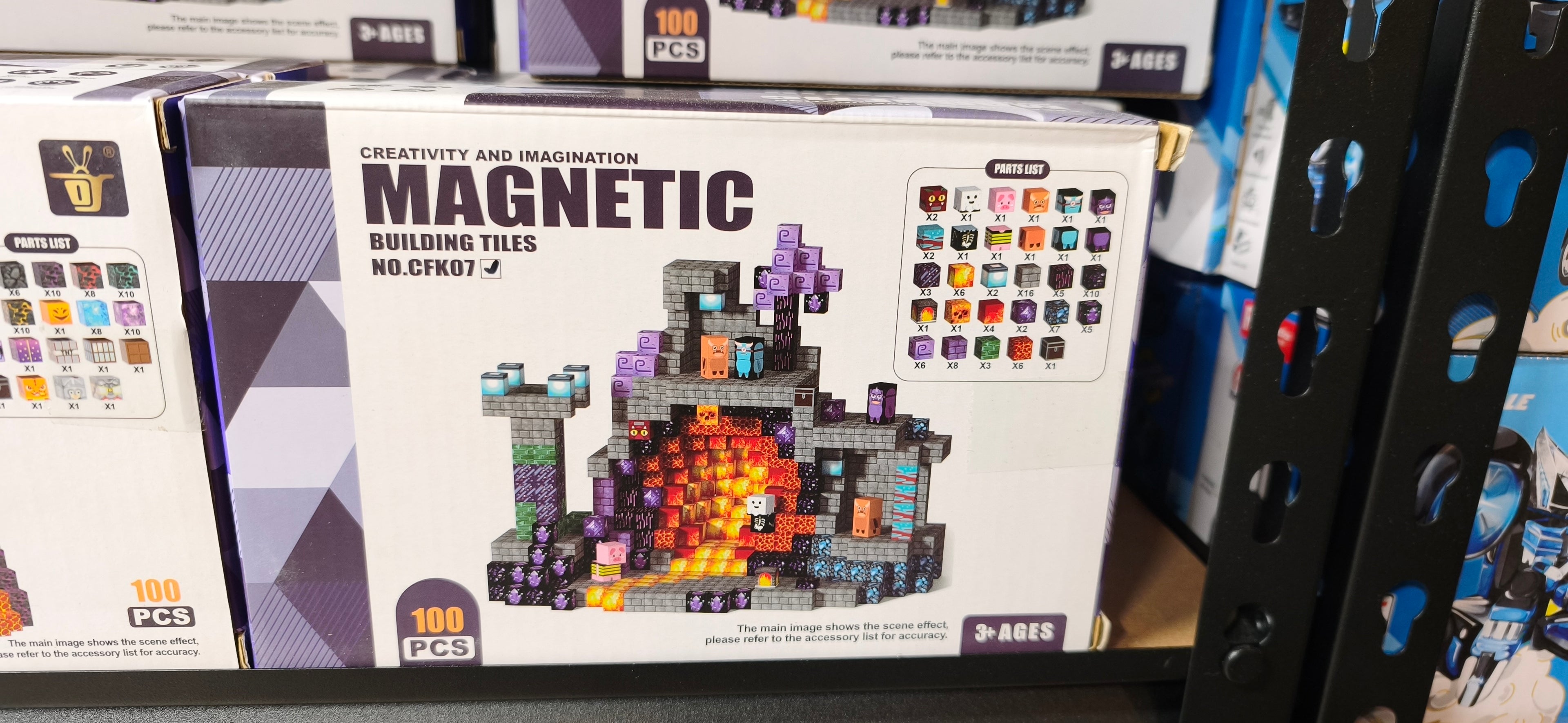 Magnetic Minecraft Building Block 100pc Set